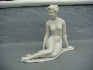 Rrr Rare Antique Vintage Nude Girl Woman Porcelain Figurine