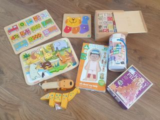 Wooden Toy Bundle Vgc Toddler Toys Puzzles,  Games,  Blocks