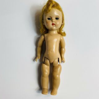 Vintage 1950s Strung Vogue Ginny Doll Molded Lash Straight Leg Walker Blue Eyes