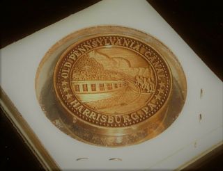Vintage Token Old Canal Executive Mansion Harrisburg Coin Club Pennsylvania