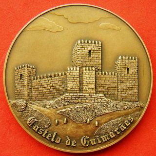 History Architecture Monument Medieval Castle Of Guimarães Bronze Medal