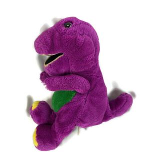 Vintage 1992 Lyons Group Barney The Purple Dinosaur Plush Hand Puppet Toy 14 "