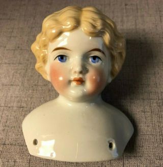 Vintage German Bisque Porcelain Doll Head (for Repair)