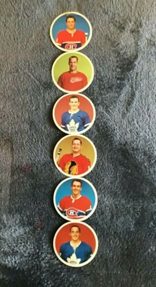 1962 - 63 El Producto Hockey Cards - Panel Of 6 - Howe,  Beliveau,  Keon,  Mahovlich,