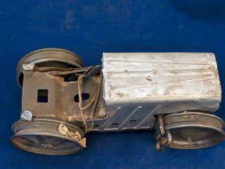 Antique Tin Toy Wind Up Tractor Car Truck All Metal Wheels Ratrod Parts Display
