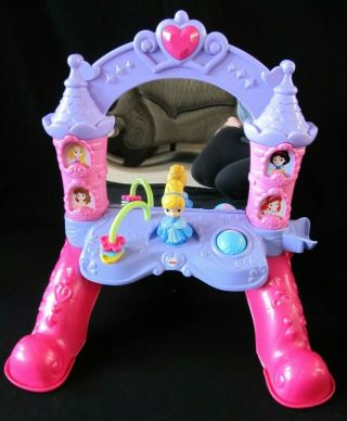 Fisher Price Disney Princess Musical Mirror Floor Vanity Cinderella Lights Sound
