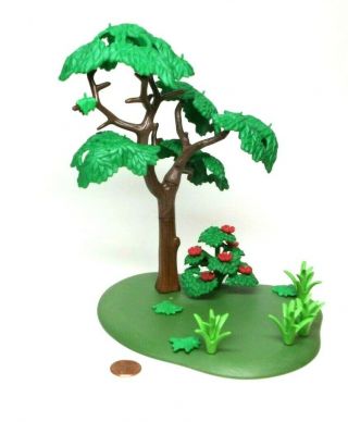 Playmobil Miniature Forest Dollhouse Landscape 8 " Tree Bush Flowers Plants Grass