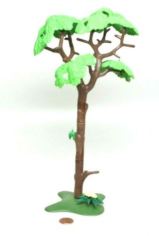 Playmobil Miniature Forest Dollhouse Landscape 10.  5 " Tree W/ Grass Base Plant