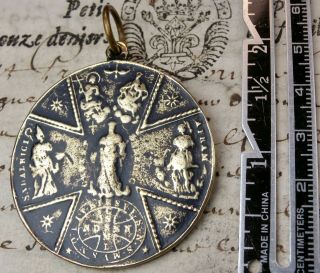 Wwi Chaplin’s Antique Battlefield St.  Benedict Evil & Danger Protection Medal