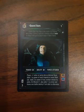 Star Wars Ccg General Veers Foiled Reflections 1 Card Unplayed
