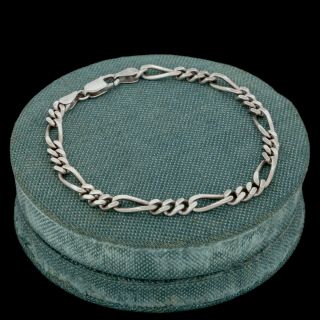 Antique Vintage Mid Century 925 Sterling Silver Figarucci Chain Bracelet 10.  4g