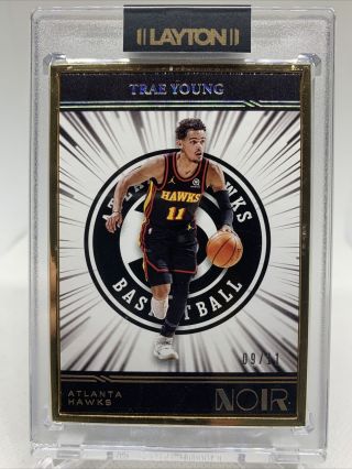 2020 - 21 Panini Noir Trae Young Gold Frame 9/11 Fotl Exclusive Ssp 216