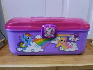 My Little Pony Plastic Container Trinket Box Removable Shelves Hasbro