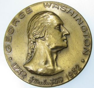 1732 - 1932 George Washington Medal Fort Necessity Pa 200th Anniversary Of Birth