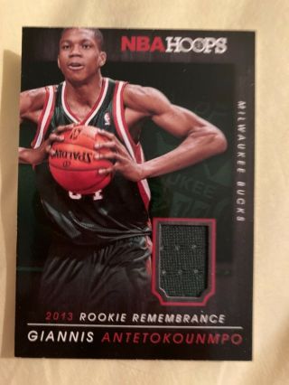 Giannis Antetokounmpo 2014 - 15 Nba Hoops Rookie Remembrance Jersey Patch Compare