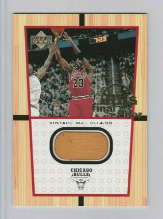 Michael Jordan 1999 - 2000 Upper Deck Ud Final Floor Jumbo Game Court Bulls 6