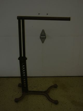 Antique Steampunk Cast Iron Industrial Adjustable Base Stand