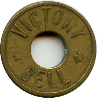 Victory Bell Slot Machine Detroit,  Michigan Mi 5¢ Trade Token