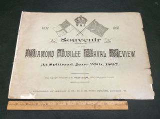 Antique Souvenir Of The Diamond Jubilee Naval Review At Spithead June 26,  1897
