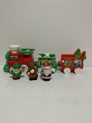Gi Fisher Price Musical Santa Christmas Train W/little People 2002