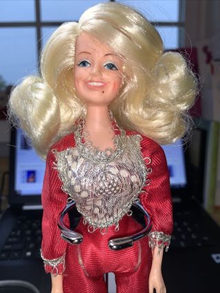 Vintage 1970s Dolly Parton Doll Celebrity In Western Outfit Eegee Hong Kong 1978