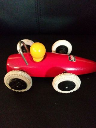 Vintage Wood Toy Brio Race Car Made In Sweden