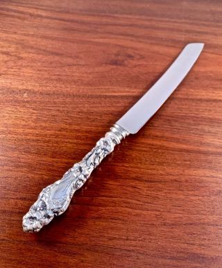 Gorham Sterling Silver Handled Wedding Cake Knife - Lily Pattern,  No Mono 12.  5 "