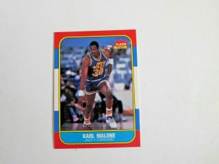 Karl Malone 1986 - 87 Fleer Rookie Card 68