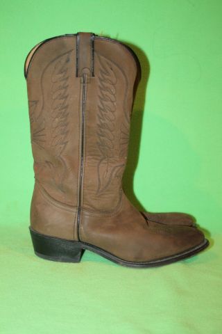 Durango Cowboy Boots Vintage Cowboy Boots Brown Leather Boots - Men’s 8.  5d