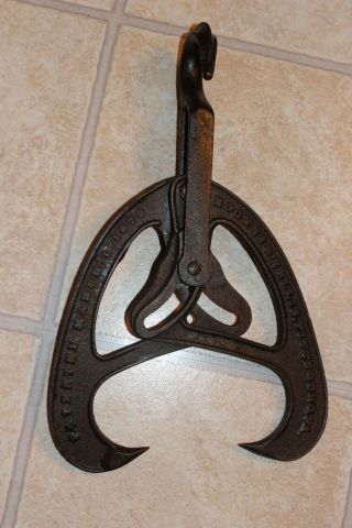 Antique Cast Iron Rogers & Nellis Hay Mow Rafter Grapple Patented March 1,  1870