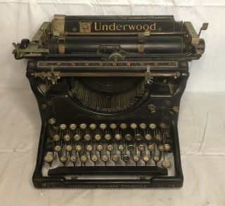 Antique Vintage 1927 Underwood Standard Typewriter No 3 11 In.