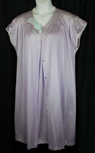 Jcpenny Peignoir Set Nylon Nightgown Robe Housecoat Purple Vtg Collectibles L