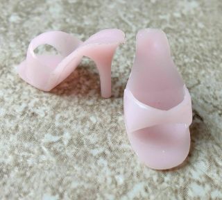 Vintage Barbie Pale Pink Open Toe Heels Shoes Japan 993 923 957 1646 966