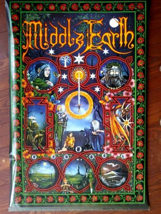 Middle Earth Lord Of The Rings Hobbit Pracownik Poster Vintage,  Nm -