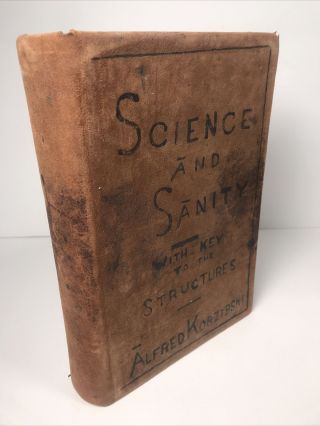 Science And Sanity By Alfred Korzybski 1941 Unique 1 - Of - A - Kind Leather Cover