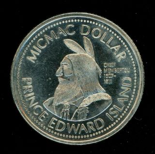 1985 Summerside Prince Edward Island Pei Trade Dollar Token Micmac