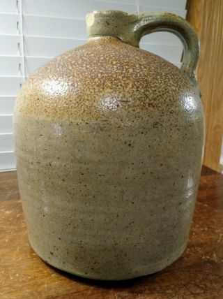 Vintage 1 Gallon Salt Glazed Stoneware Jug Nine Inches Tall