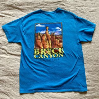 Vintage 90s Bryce Canyon National Park T - Shirt - Size L - Blue Double Sided Tee