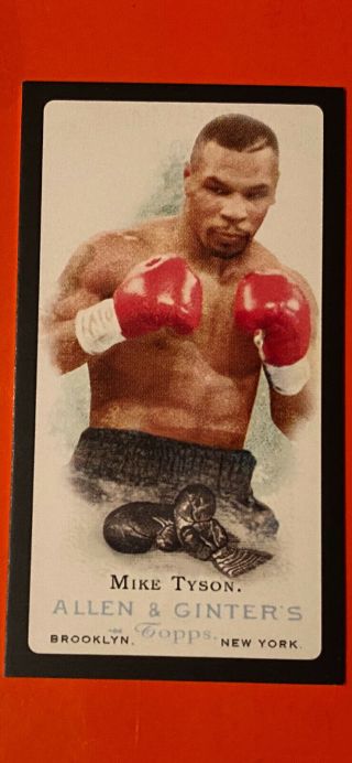 2006 Mike Tyson Topps Allen & Ginter Mini Black Bordered Card 301 Hof Rare