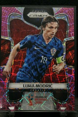 2018 Panini Prizm World Cup Luka Modric 229 Pink Lazer Prizm 7/40 Rare