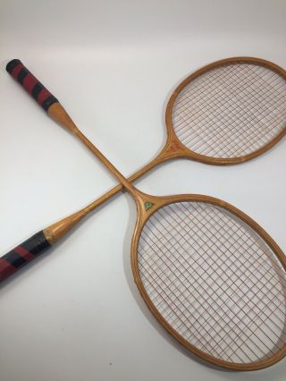 Antique Jc Higgins Sears And Roebuck Badminton Racquets Vintage
