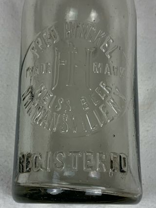 Rare Antique Bottle Blob Top Beer Hinckel Brewing Co NY Script Embossed 393 2