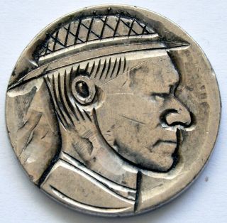 Carved No Date Hobo Nickel By Brent Pearson 49