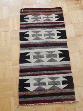 Antique Vintage Navajo Indian Gallup Throw Rug - Chinle - Xlnt Colors - Old One