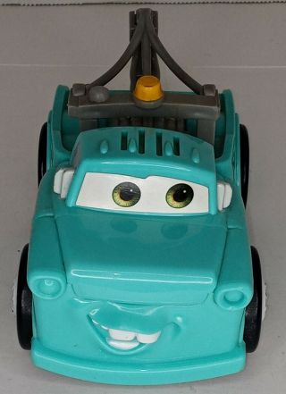 Disney Pixar Cars Mater Shake N Go Retro Blue Tow Truck Fisher Price 2