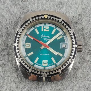Vintage Edma Automatic Diver - 1970s - Cal.  As 2063 - 34mm -