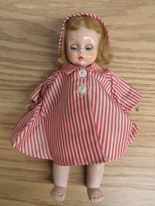 1950’s Vintage Madame Alexander - Kins Doll Red Striped Dress & Hat
