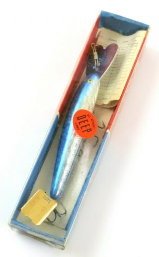 Vintage Bill Norman Reb2 Blue " 2003 Dr " 4 1/2 " Body Fishing Lure