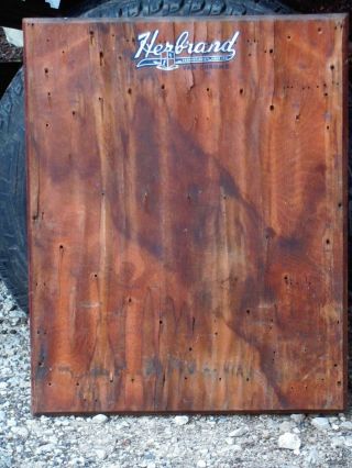 Vintage Antique Wood Herbrand Dealer Sales Store Display Peg Board Tools Wrench