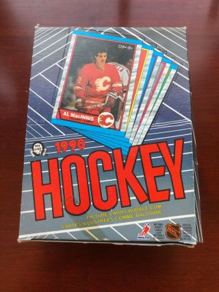 1989 - 90 O - Pee - Chee Opc Hockey Wax Box With 48 Packs